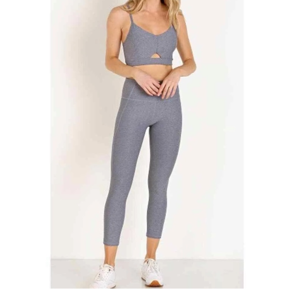 Varley pale pink workout set